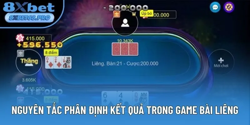 Nguyên tắc phân định kết quả trong game bài Liêng online